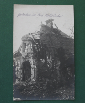Postcard Photo PC Hollebecke Hollebeke Vlaanderen 1915 destroyed garden house Belgium Belgie